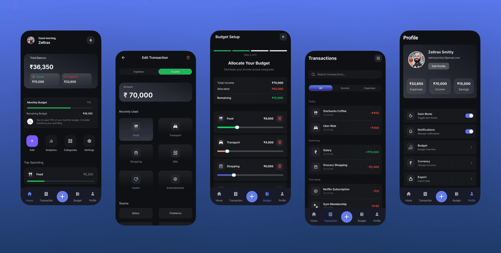 Final UI Screens