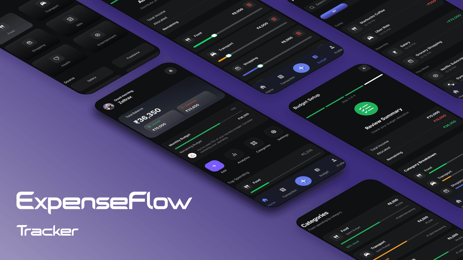 Expense Flow Tracker Mockup