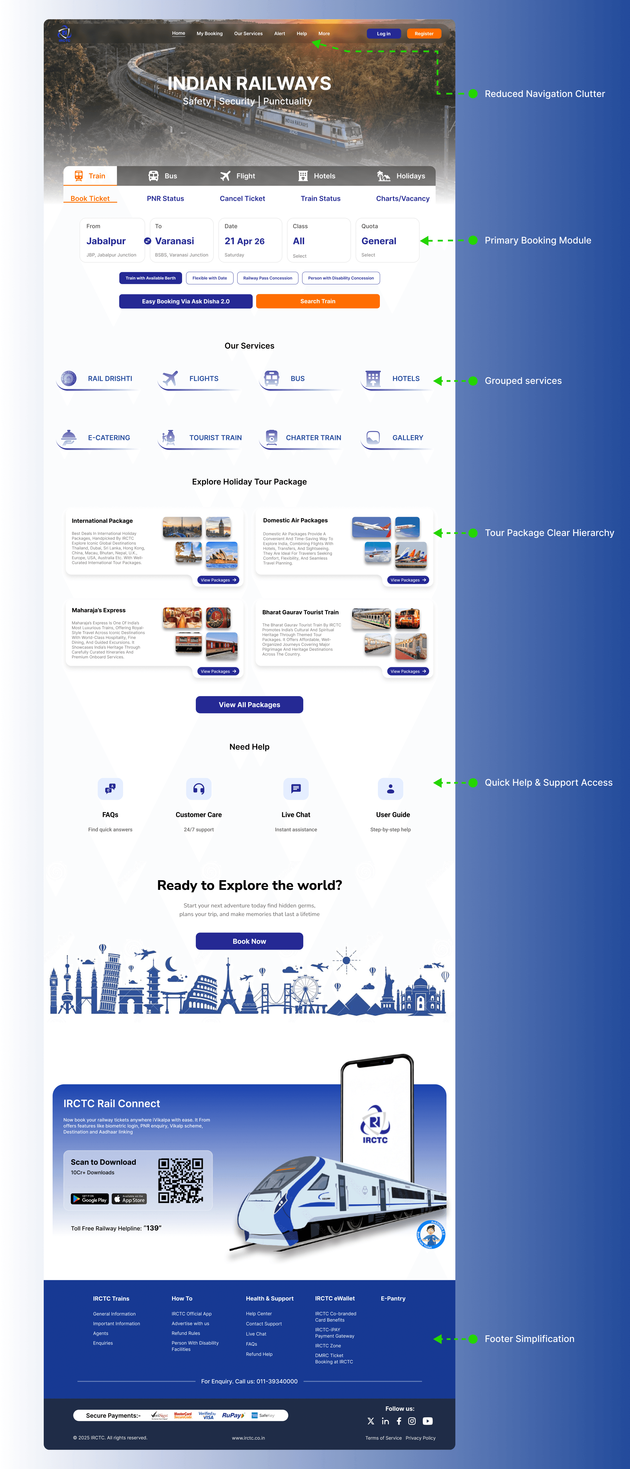 Redesigned Homepage