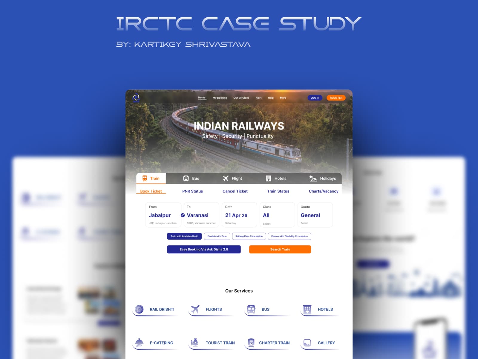 IRCTC Redesign Mockup