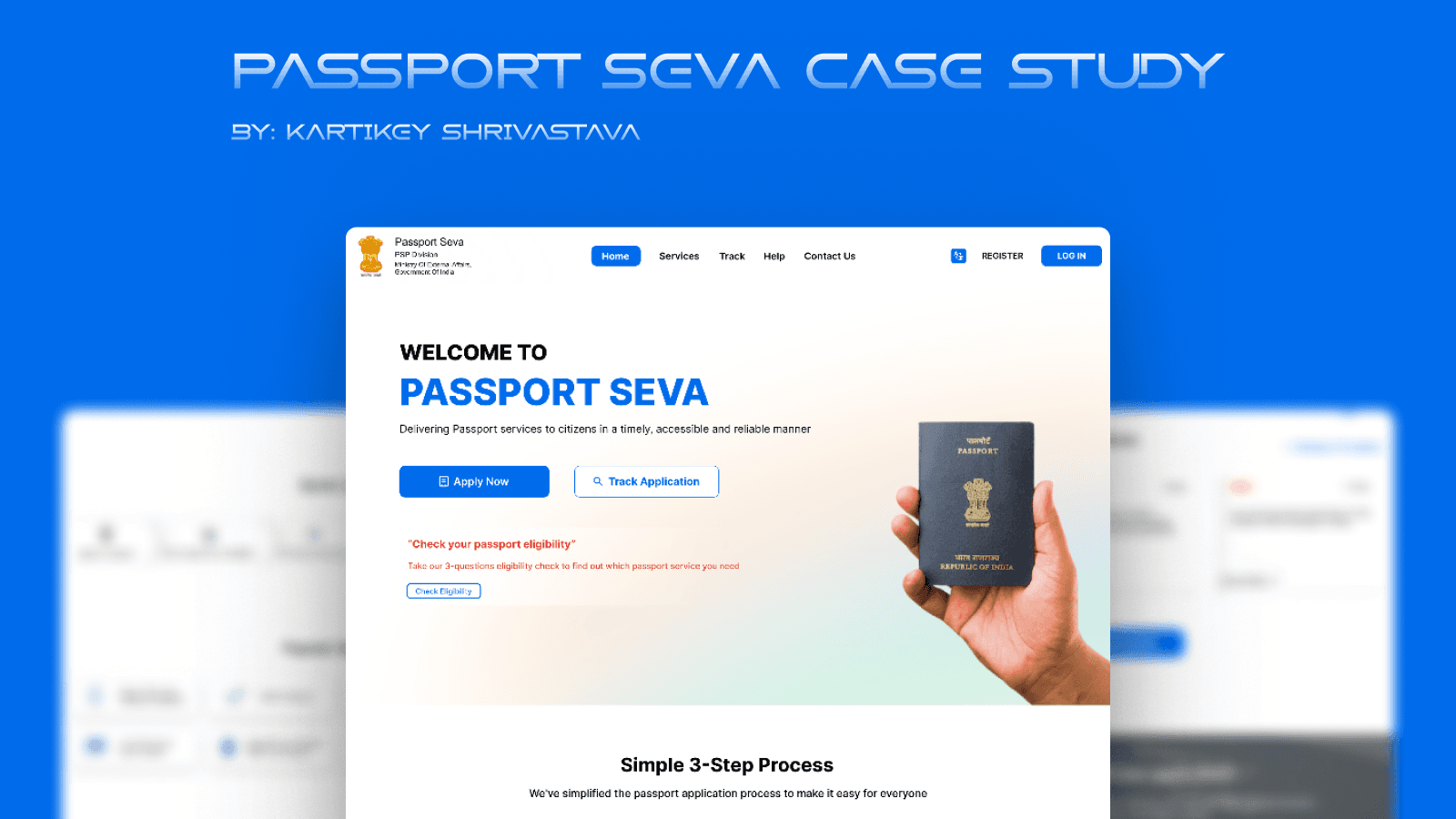 Passport Seva Redesign Mockup